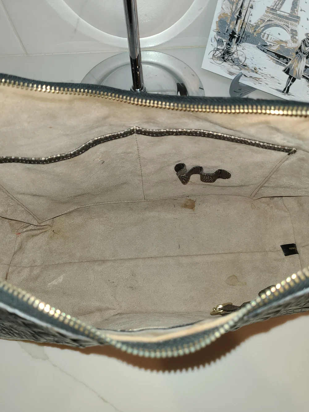 SOLD Brahmin Vintage Karissa Black Leather Shoulder Bag Fair - Picture 13 of 17